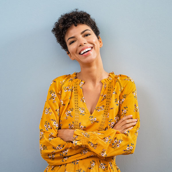Happy woman smiling after getting a 3D Digital X-ray in Phoenix, AZ