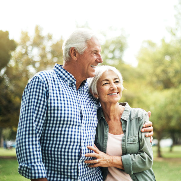 smiling senior couple